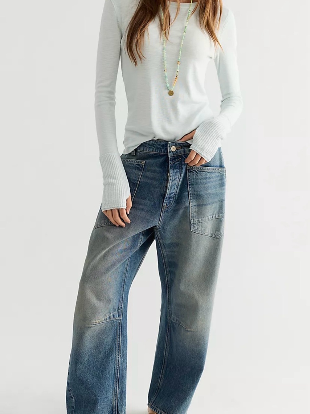Free People/We The Free Minimalist Moxie Barrel Jeans - 27- EUC - High Hopes
